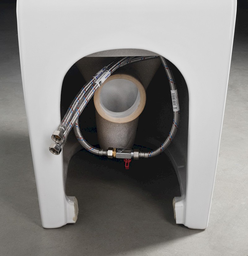 PACO CLEANWASH WC kombi, integrovaná baterie a bidet. sprška, spodní/zadní odpad, bílá PC1012RX