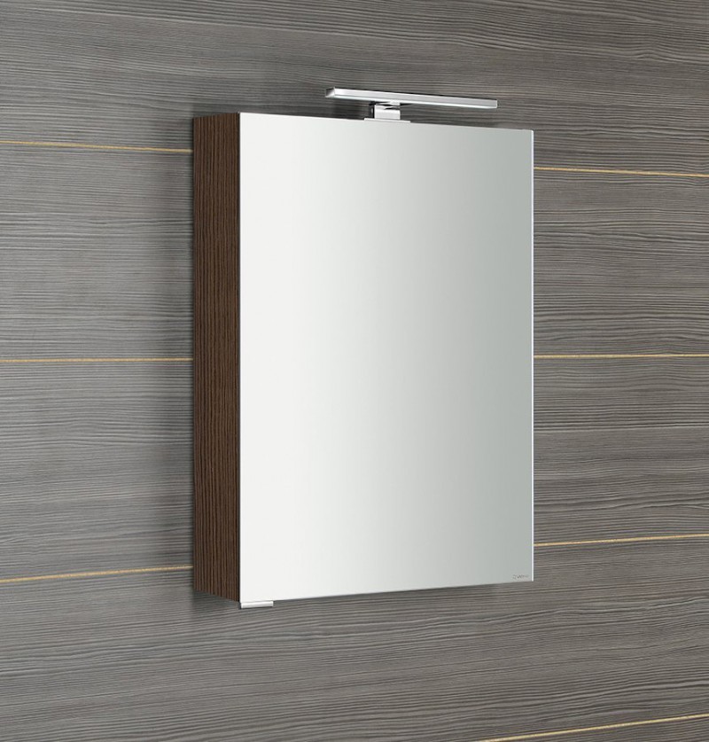 MIRRÓ galerka s LED osvětlením, 50x70x16cm, levá/pravá, borovice rustik MC050-0016