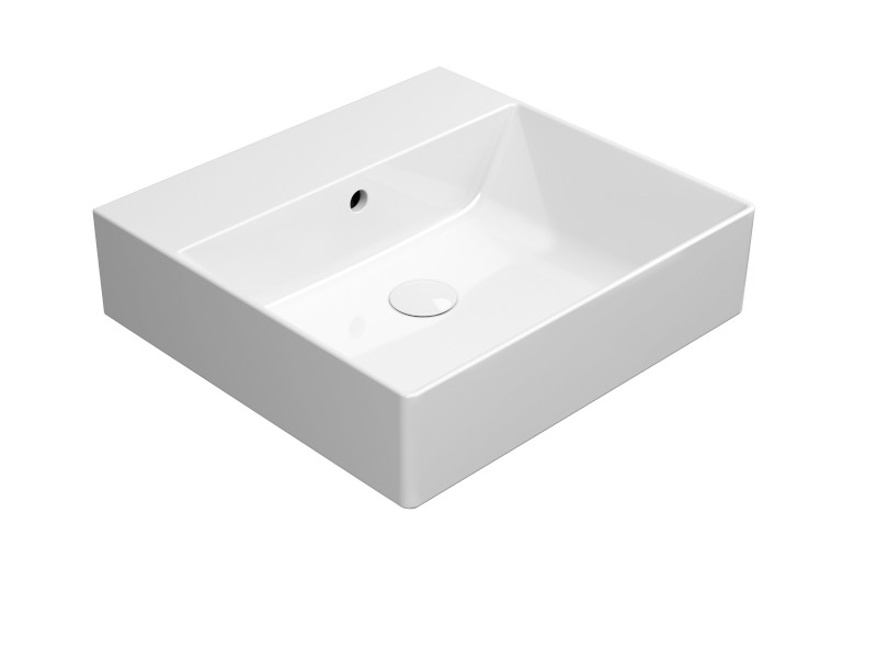 KUBE X keramické umyvadlo 50x47cm, bez otvoru, bílá ExtraGlaze 9430011