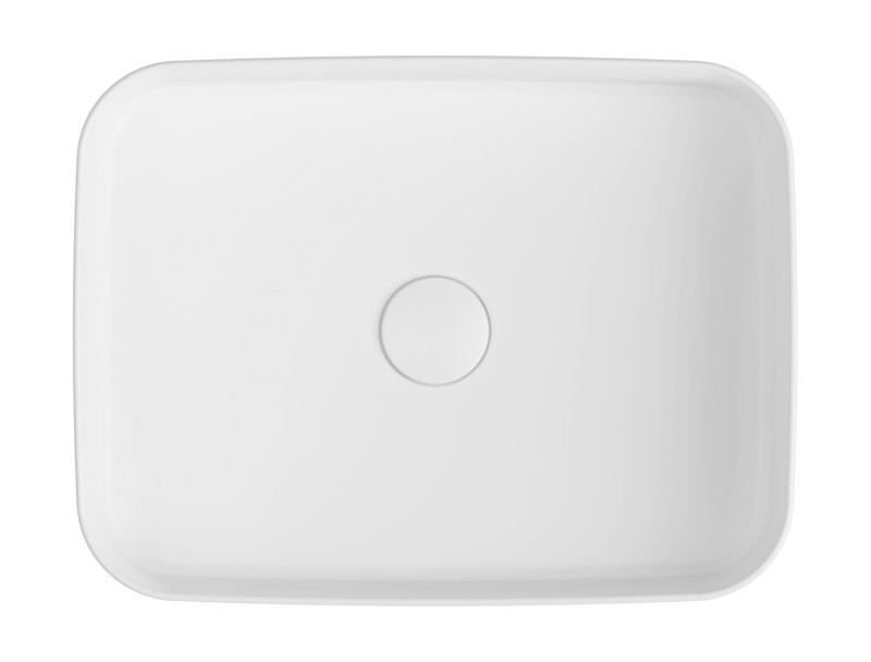 INFINITY RECTANGLE keramické umyvadlo na desku, 50x36cm, bílá mat 10NF65050-2L