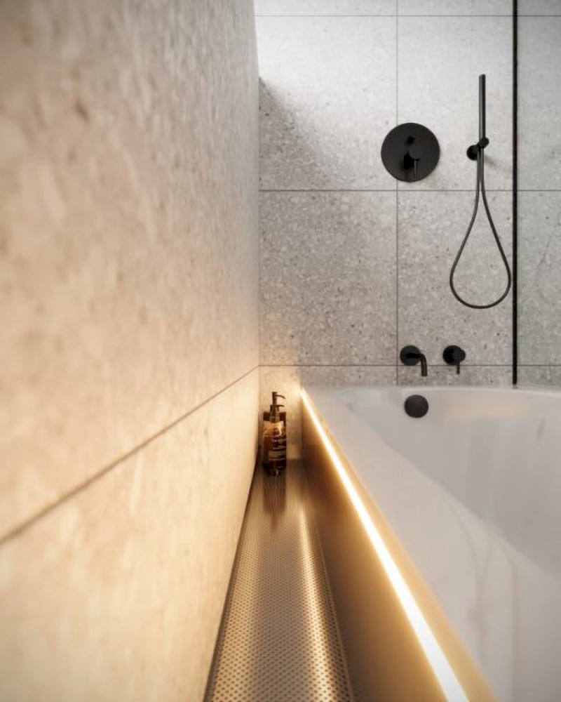 NIX nerezová vanová kapsa, 183cm, instalace do niky 72453