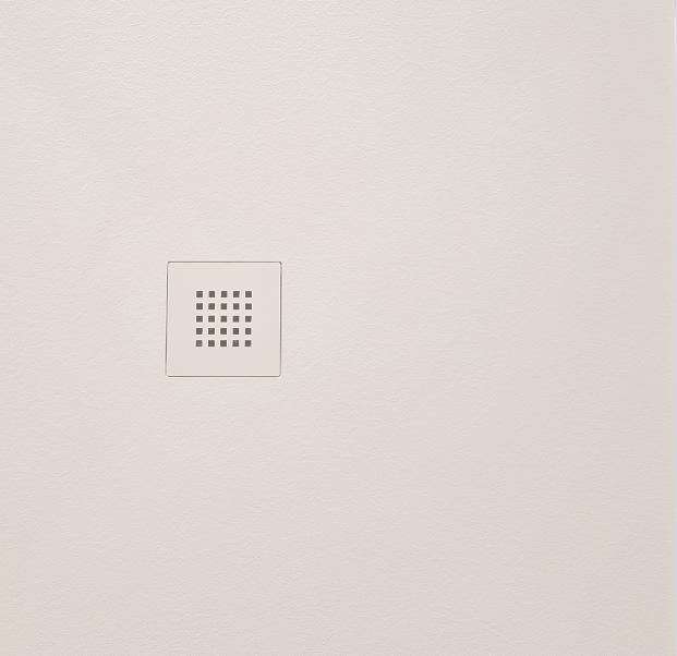 MITIA sprchová vanička z litého mramoru, čtverec 90x90cm, světle šedá PMSS9090