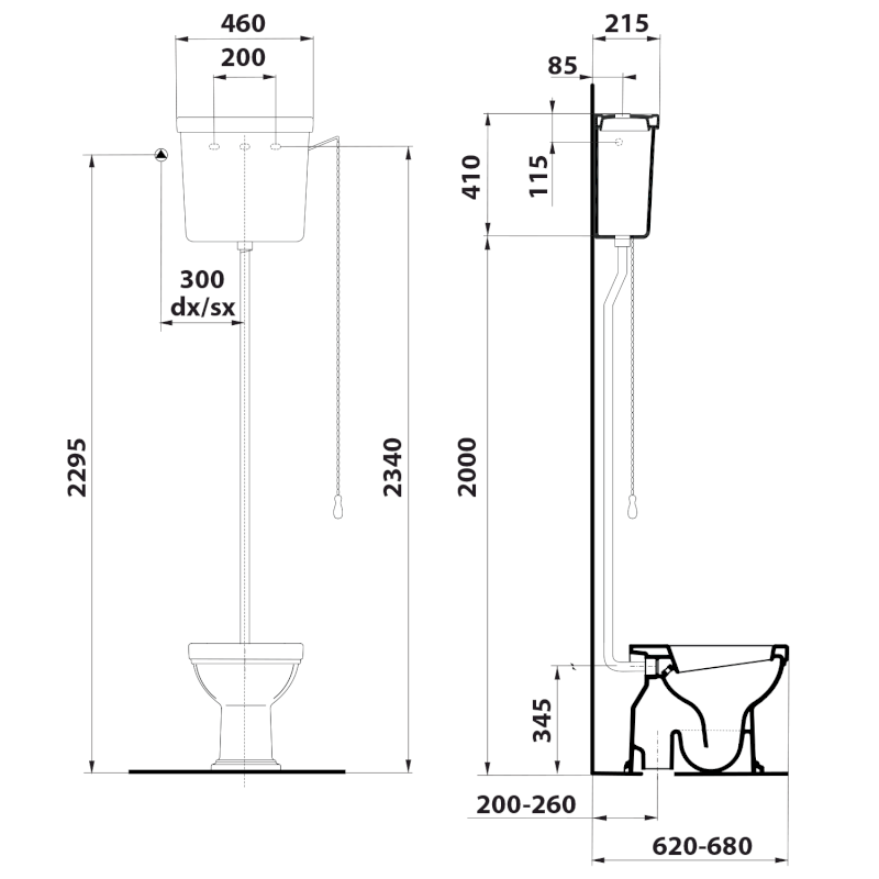 CLASSIC splachovací nádržka vysoká, bílá ExtraGlaze 878011
