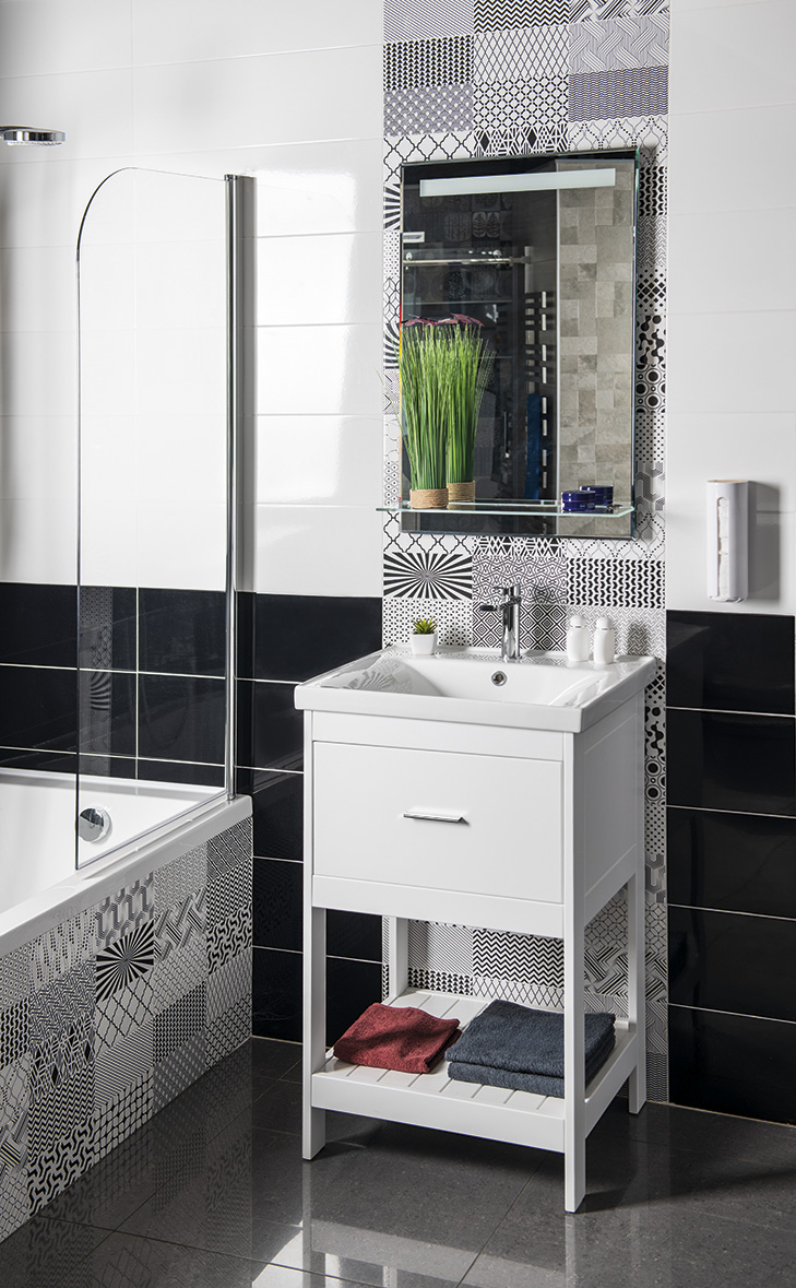 ETIDE umyvadlová skříňka 51,5x85x44 cm, bílá mat ET515