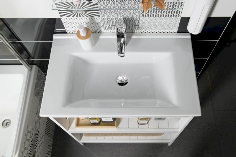 ZUNO 75 keramické umyvadlo nábytkové 75x45cm, bílá 9075