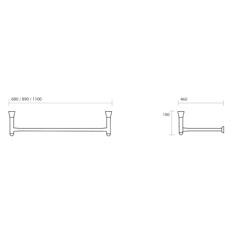 THE NEW YORKER závěsná konstrukce pro umyvadlo 80cm, chrom 927290