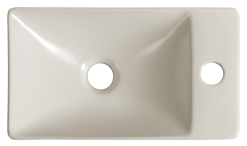 MARGITHA keramické umývátko 38x22cm, otvor pro baterii vpravo, ivory MGT38221