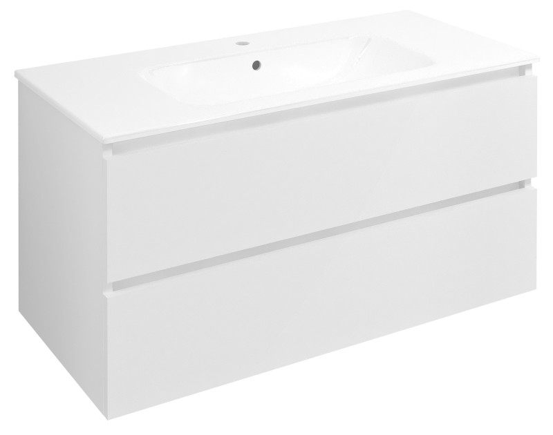 EZARA umyvadlová skříňka 99,8x52x46cm, bílá lesk EZ101-3030