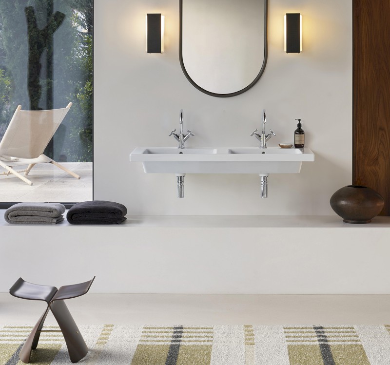 NORM keramické dvojumyvadlo 125x50cm, bílá ExtraGlaze 8627111