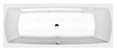 LILY hydromasážní vana, 170x70x39cm, Active Hydro-Air, chrom 72230.2010