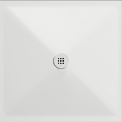 Keramická sprchová vanička, čtverec 100x100x2cm, bílá mat 46101009