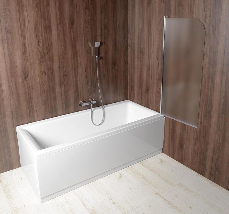 VILMA vanová zástěna 600x1400mm, chrom, pravá, sklo matné AQ6018P