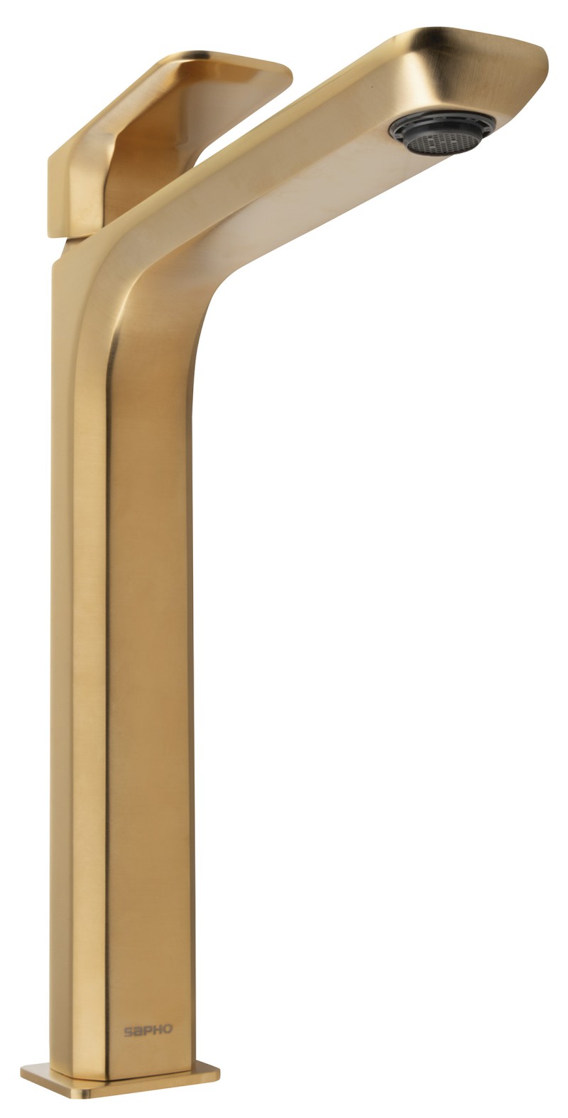 SPY stojánková umyvadlová baterie vysoká, prodloužená hubice, zlato mat PY07/19