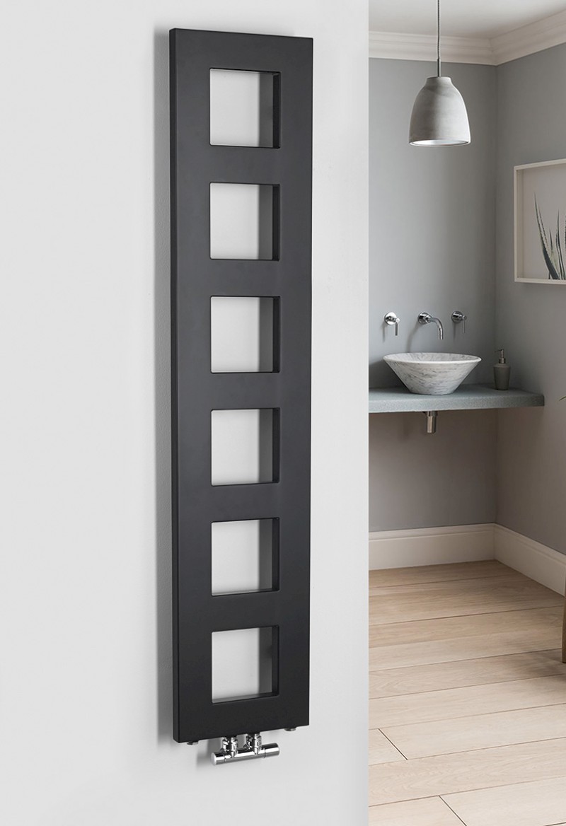 BLOCK otopné těleso 280x1330 mm, černá mat IR181