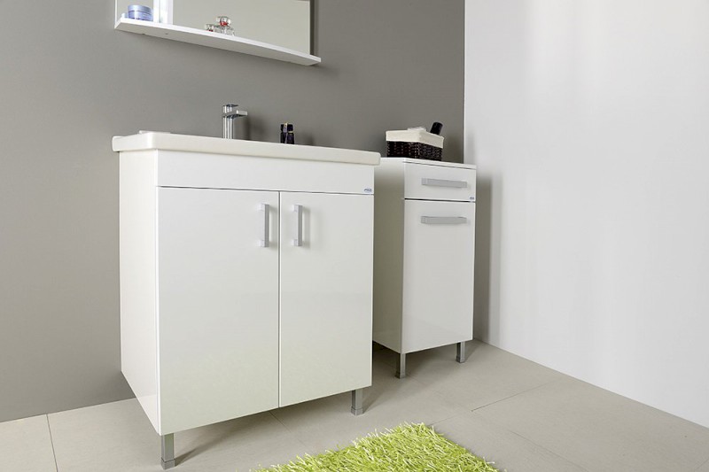 VEGA skříňka spodní s košem 40x78x31cm, bílá VG078