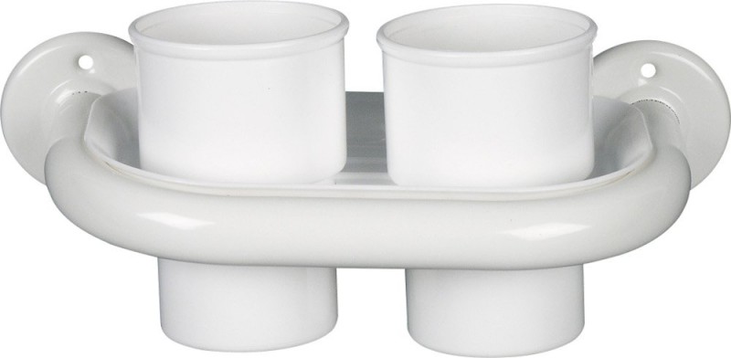 WHITE LINE držák kelímků, bílá 8007