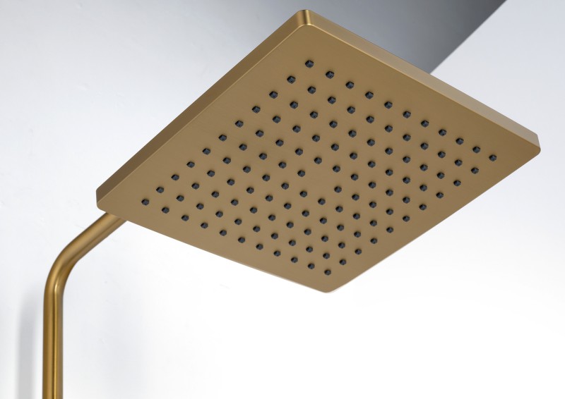 Sprchový sloup s termostatickou baterií, zlato mat SZ139GB