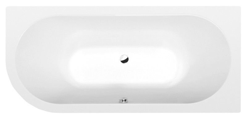 VIVA R asymetrická vana 175x80x47cm, bílá mat 78119.11