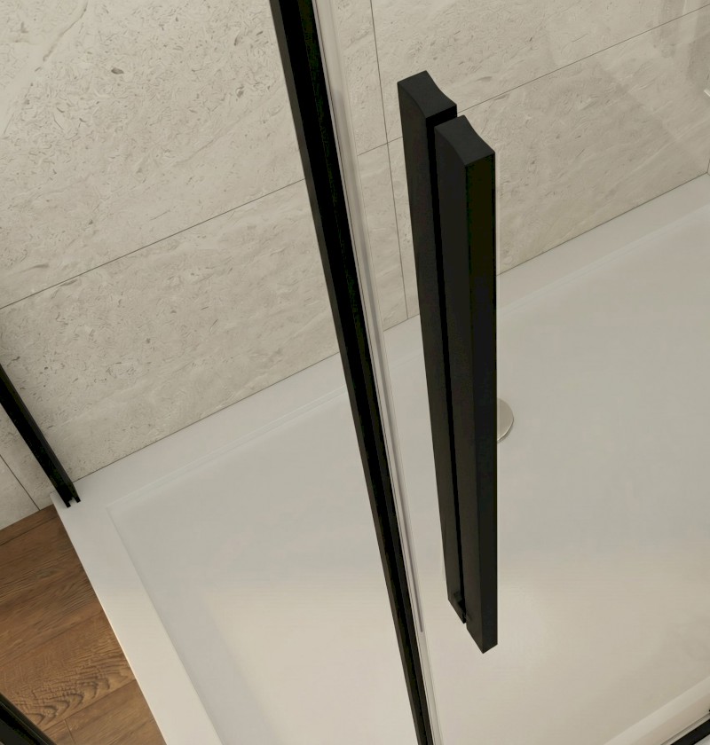 LUXOR BLACK sprchové dveře 1500mm, čiré sklo GU1215B