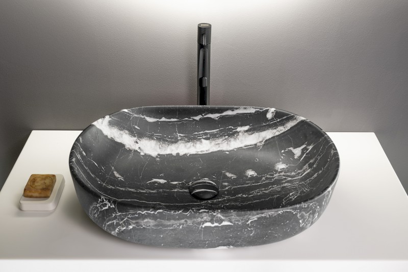 CALEO keramické umyvadlo na desku, 60x42cm, carnico mramor CA590CM