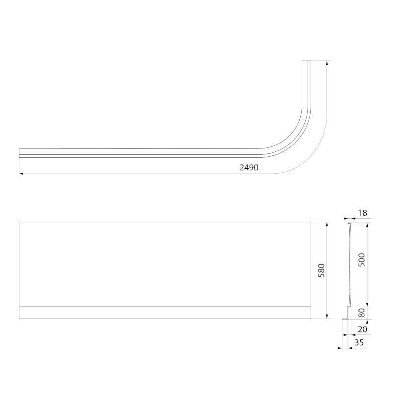 VIVA L 185 panel čelní 72118