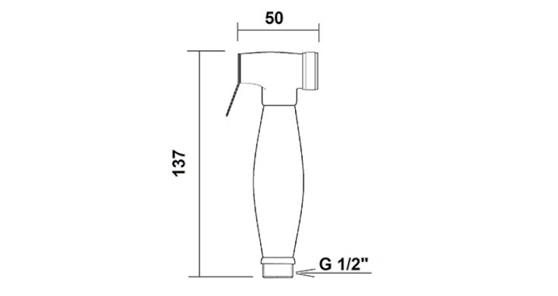Bidetová sprška retro, zlato DOC65