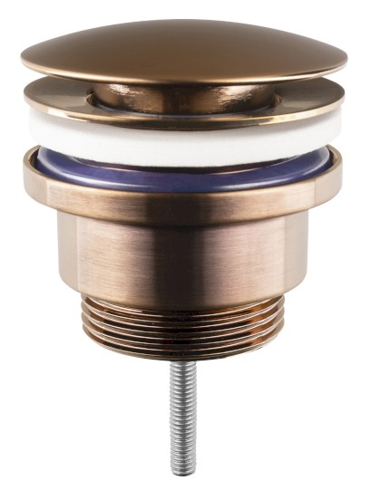 Umyvadlová výpust 5/4“, click-clack, velká zátka, 10-55mm, měď mat CV1002PG