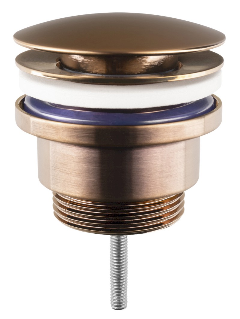 Umyvadlová výpust 5/4“, click-clack, velká zátka, 10-55mm, měď mat CV1002PG