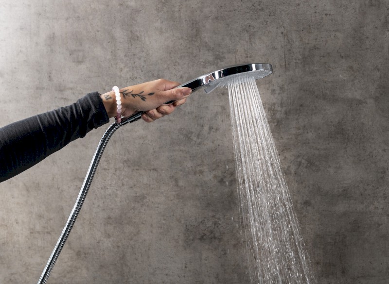 Ruční masážní sprcha, 3 režimy sprchování, silikon trysky, průměr 120mm, ABS/gun metal SK879GM