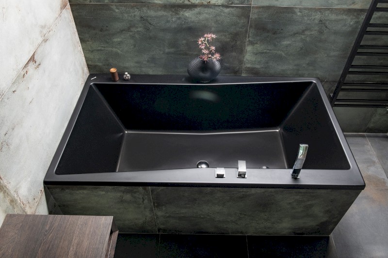 QUEST obdélníková vana 190x100x49cm, černá mat 78531.21