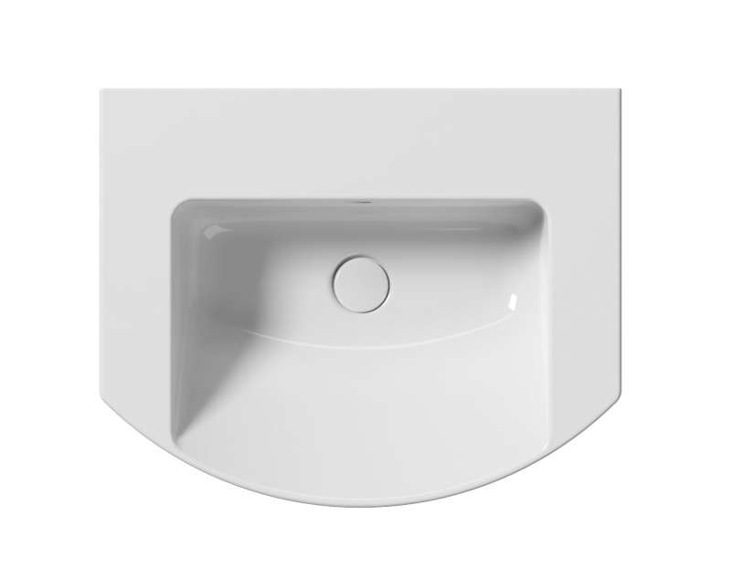 NORM keramické umyvadlo 60x49cm, oblé, bez otvoru, bílá ExtraGlaze 8645011