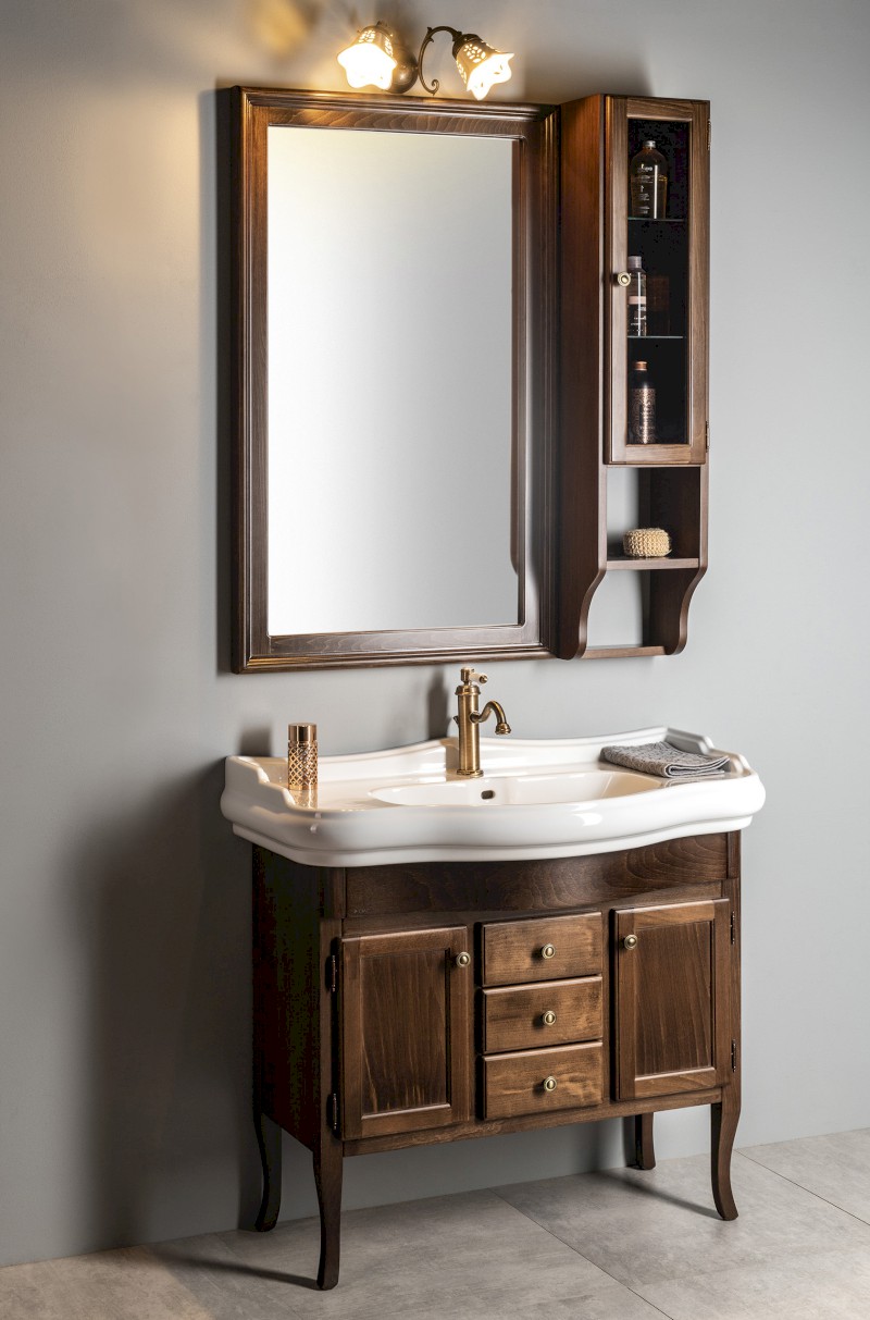 RETRO skříňka k zrcadlu 25x115x20cm, pravá, buk 1681