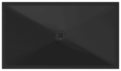 Keramická sprchová vanička, obdélník 140x80x2cm, černá mat 46140826