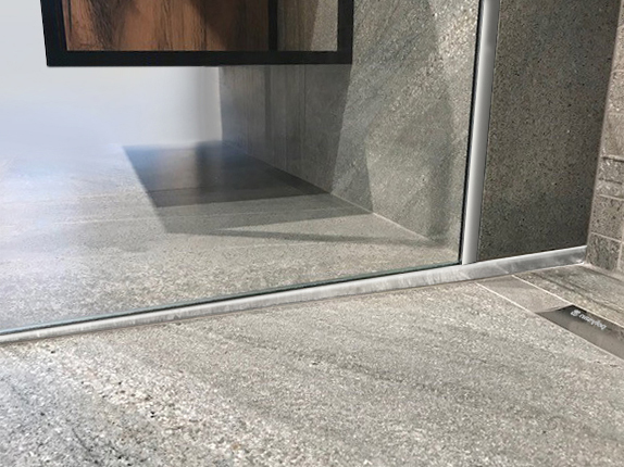 Spádová lišta, levá, výška 12mm, délka 1200mm, nerez mat SPD1212-L