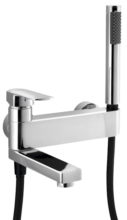 MIXONA nástěnná vanová baterie s ruční sprchou, otočné ramínko, chrom MG110