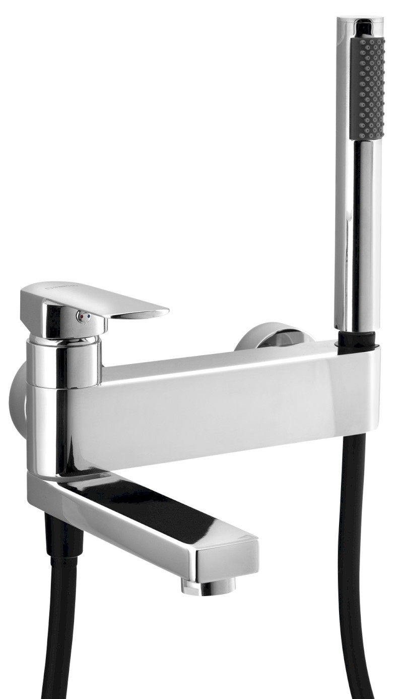 MIXONA nástěnná vanová baterie s ruční sprchou, otočné ramínko, chrom MG110