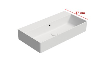 KUBE X keramické umyvadlo 70x37cm, bez otvoru, bílá mat 9455009