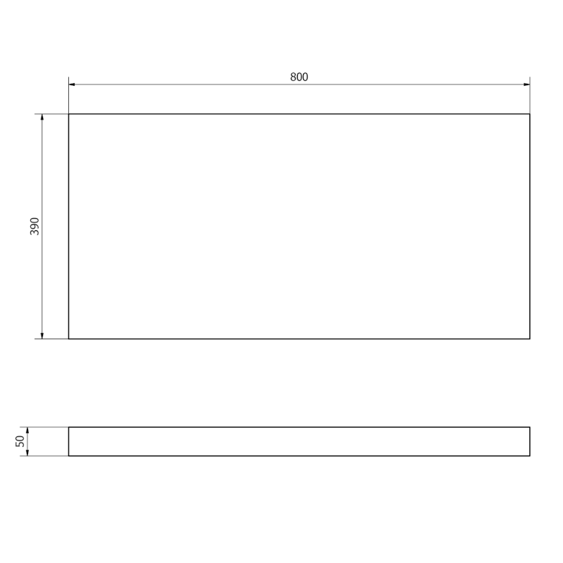 AVICE deska pod umyvadlo 80x39cm, tl.5cm, dub Rover AV884