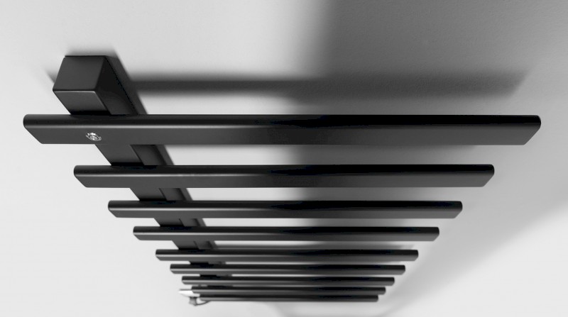 ELCOR elektrický sušák ručníků 480x920x50 mm, 128 W, černá mat EB460