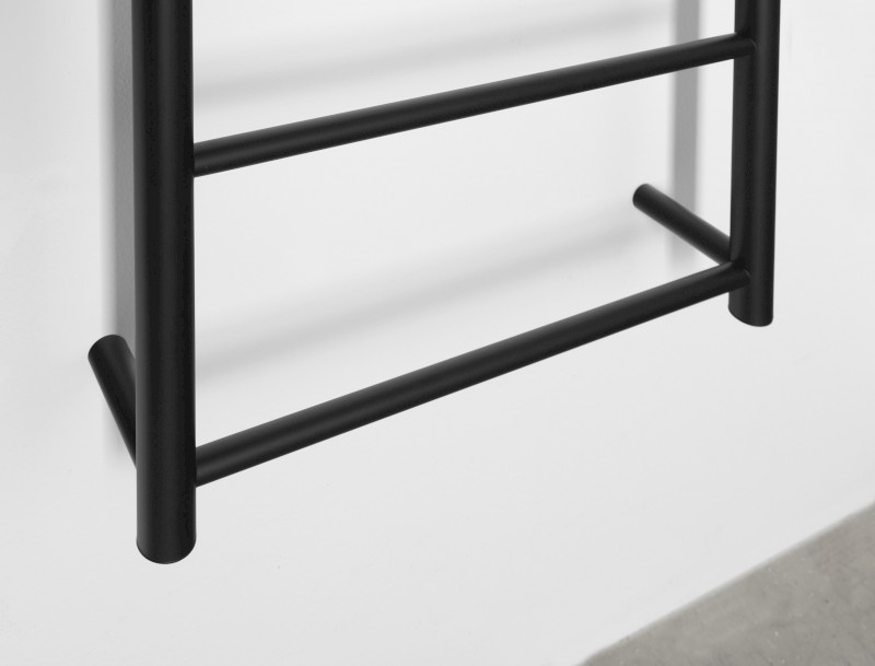 SHICK nástěnný sušák ručníků 500x1344 mm, kulatý, černá mat SH500B