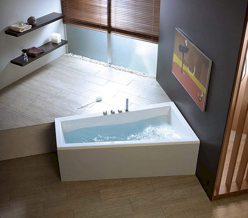 ANDRA R asymetrická vana 160x90x45cm, bílá 81541