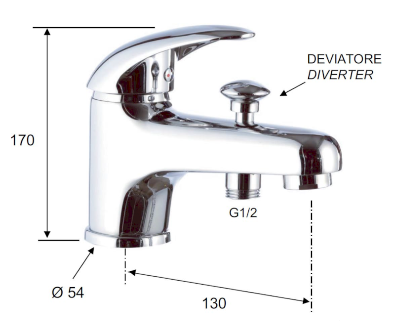 KASIOPEA stojánková umyvadlová baterie s přepínačem, chrom 1107-04