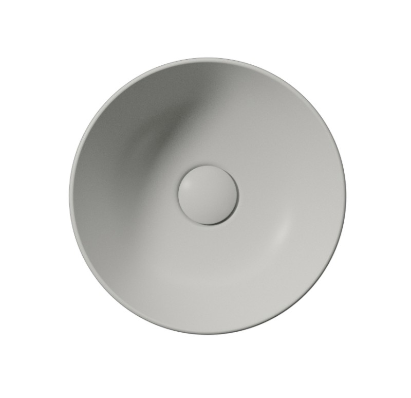 PURA keramické umývátko na desku, průměr 32cm, cenere mat 885417