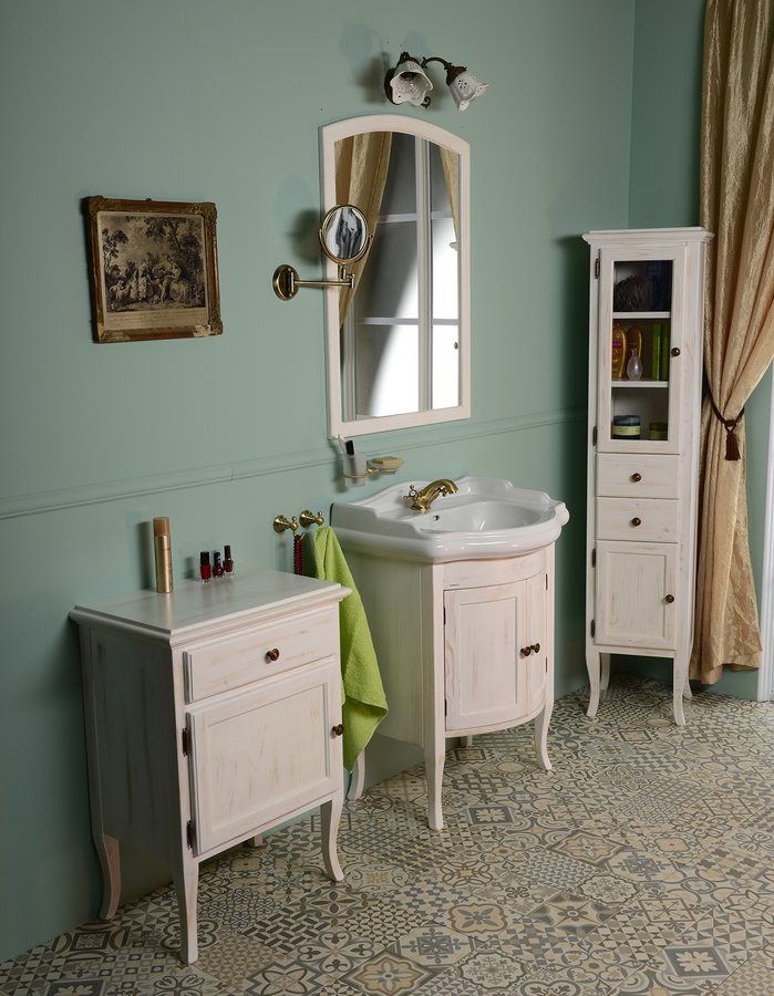 RETRO skříňka 60x80x38cm, starobílá, levá 1714