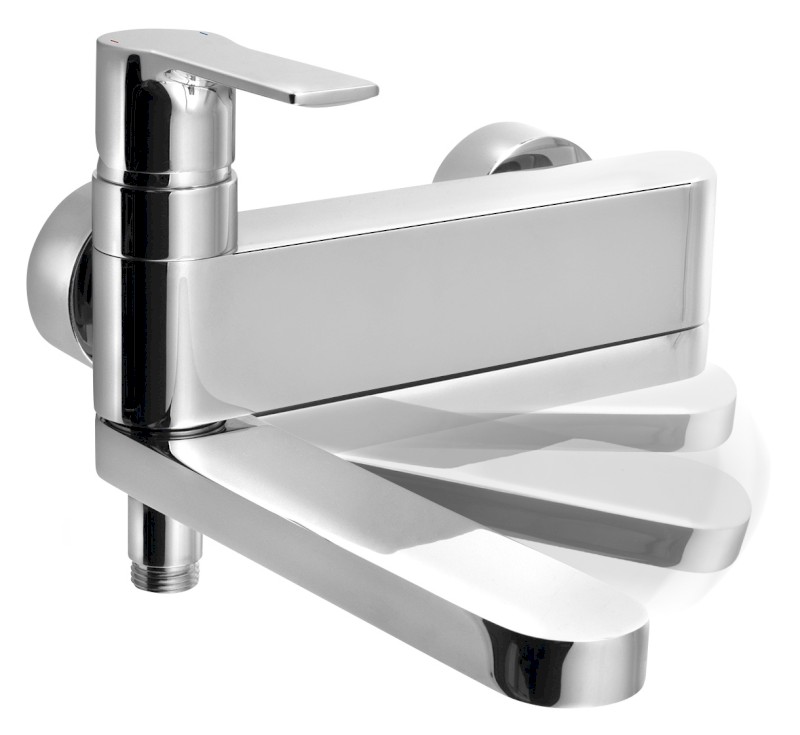 PAX nástěnná vanová baterie, otočné ramínko, chrom XA101