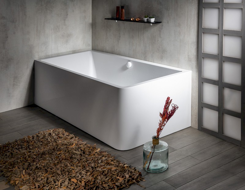 MARLENE CURVE L MONOLITH obdélníková vana 175x75x63cm, bílá 72034MCL
