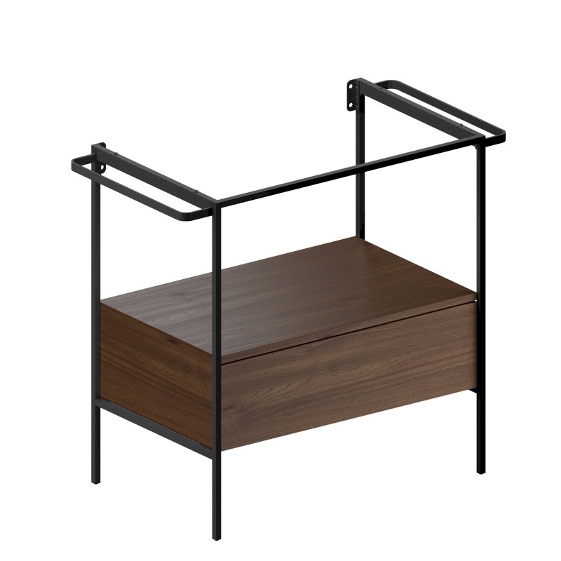 NORM nábytková nožička, výška 194mm, pro konstrukci MSAN80N/MSAN100N, černá MPSNMN