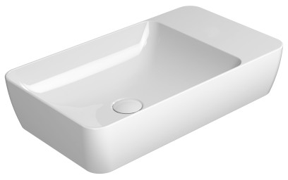 MODO keramické umyvadlo na desku 60x35cm, bez otvoru, bílá ExtraGlaze 9883011