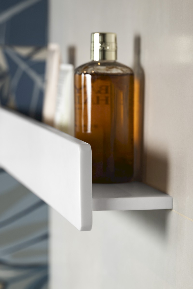 ABELINE police s hrazdou rockstone 600mm, bílá mat AB604-0101