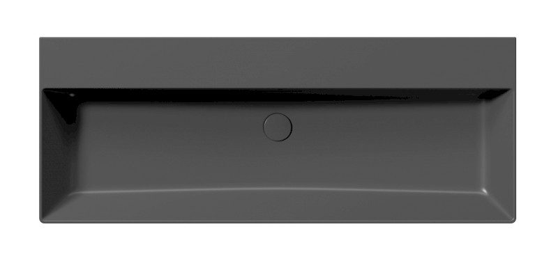 KUBE X keramické umyvadlo 120x47cm, bez otvoru, černá mat 9424026